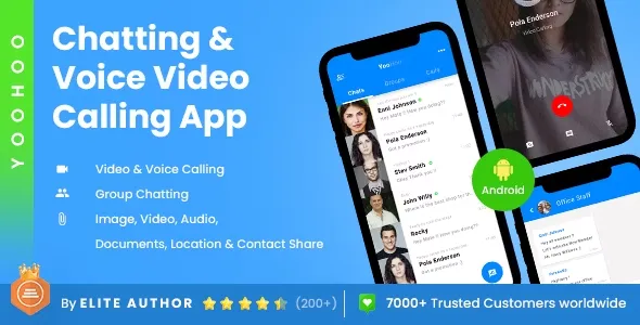 YooHoo - Android Chatting App with Voice/Video Calls, Voice messages + Groups -Firebase | Complete App v5.3