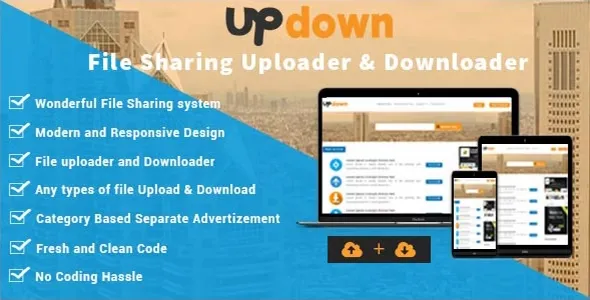 UpDown - File Sharing Uploader / Youtube / Downloader & Blogging v1.3
