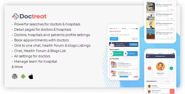 Doctreat - React Native Mobile APP for Android and IOS v2.2