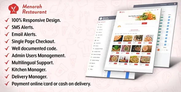 Menorah Restaurant - Restaurant Food Ordering System v1.0
