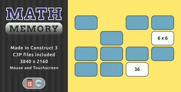 Math Memory - HTML5 Math game v01-06-21