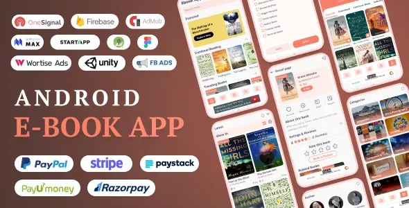 Android EBook App (Books App, PDF, ePub, Online Book Reading, Download Books) v12.0