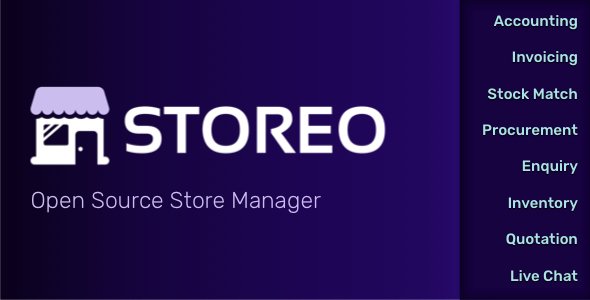 Storeo - Open Source Store Manager for Accounting, Billing & Inventory Management v1.0