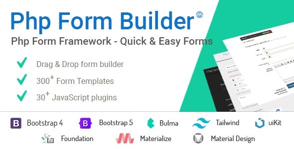PHP Form Builder - Advanced HTML forms generator with Drag & Drop - v6.0.5