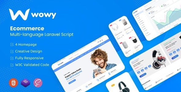 Wowy v1.27.0 - Multi-language Laravel eCommerce Script - nulled