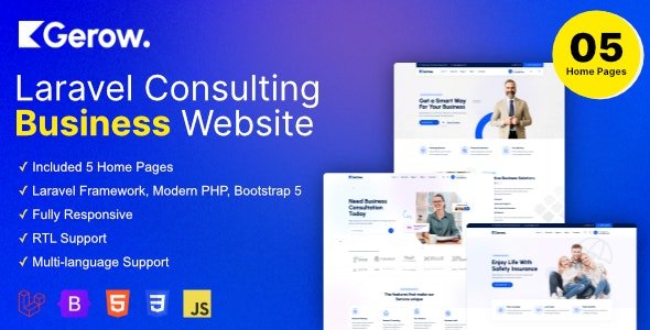 Gerow - Business Consulting Laravel Script - v1.7.0