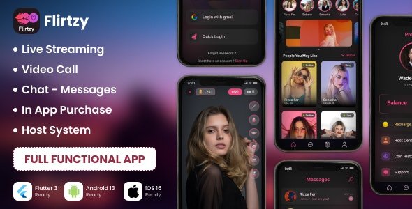 Flirtzy - Live streaming, Video Call, Chat, Host - v1.5.0