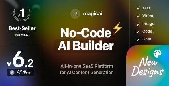 MagicAI v5.8.0 - OpenAI Content, Text, Image, Video, Chat, Voice, and Code Generator as SaaS