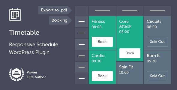 Timetable Responsive Schedule v7.0