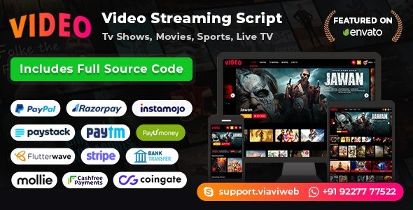Video Streaming Portal - TV Shows, Movies, Sports, Videos Streaming, Live TV - v2.4