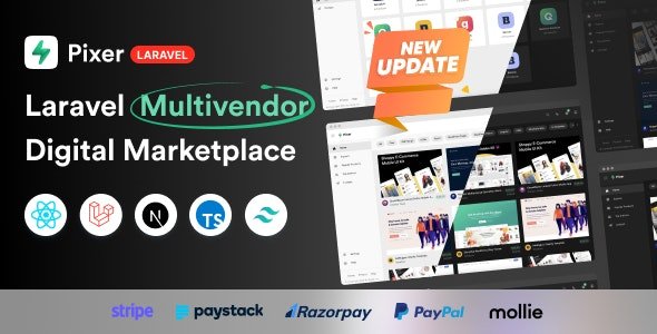 Pixer v3.1.0 - React Laravel Multivendor Digital Marketplace
