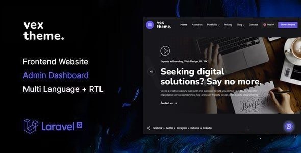 Vex v1.0 - Multipurpose Website CMS & Creative Agency Management System