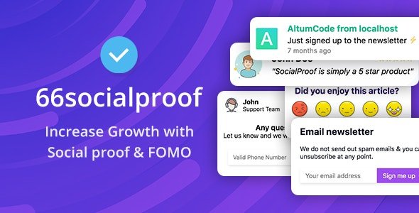 66socialproof v22.0.0 - Social Proof & FOMO Widgets Notifications (SAAS) - nulled