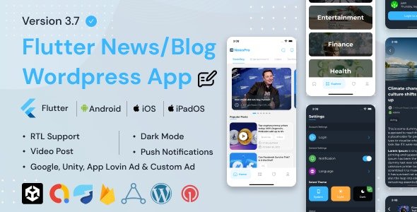 NewsPro v3.0 - Blog/News/Article App For Wordpress