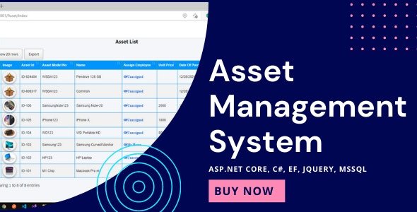 Asset Management System with Barcode | ASP.NET Core | EF Core | .NET Core 6.0 v2.0.0