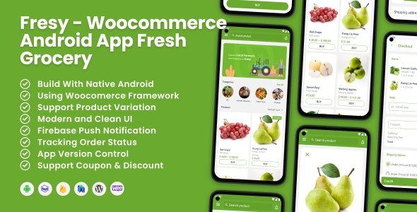 Fresy v2.1 - Woocommerce Android App Fresh Grocery
