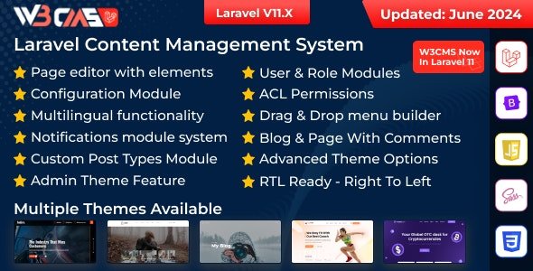 W3CMS-Laravel v2.1 - Content Management System