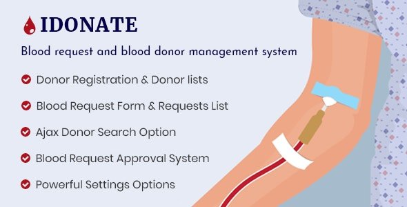 IDonatePro v4.1.1 - Blood Donation, Request And Donor Management WordPress Plugin