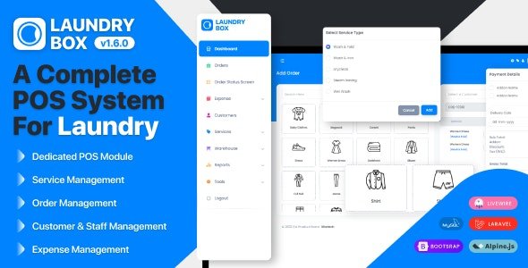 Laundry Box v2.2.0 - POS and Order Management System - nulled