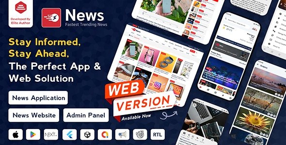 News v3.0.5 - Flutter News App for Android & iOS with Admin Panel - nulled