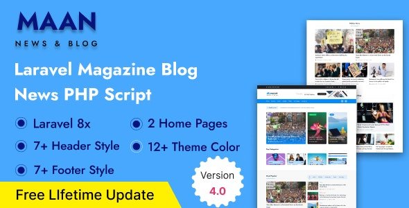 Maan News v3.2.0 - Laravel Magazine Blog & News PHP Script