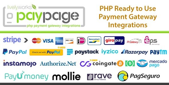 PayPage v2.0.0 - PHP ready to use Payment Gateway Integrations