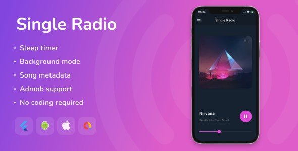 Single Radio v1.8 - Flutter Full App