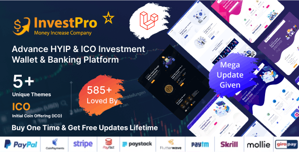 Hyip InvestPro v4.0.1 – Advance HYIP & ICO Investment Wallet & Banking Platform