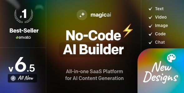MagicAI v1.3.0 - OpenAI Content, Text, Image, Chat, Code Generator as SaaS