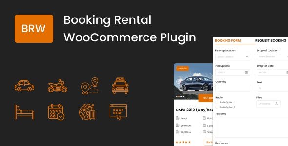 BRW v1.3.8 - Booking Rental Plugin WooCommerce