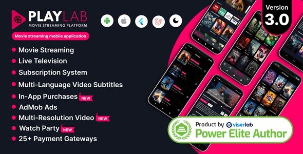 PlayLab v2.1 - Cross Platform on Demand Movie Streaming Mobile Application