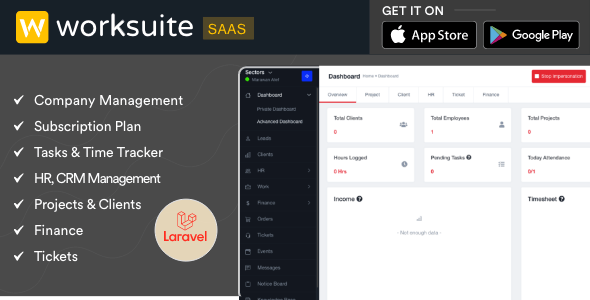 Worksuite Saas v5.3.0 - Project Management System - nulled