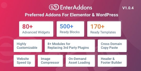 Enter Addons Pro v1.0.4 - Preferred Addons For Elementor And WordPress