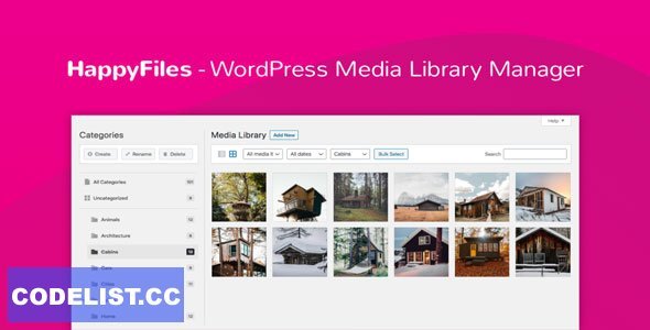 Happy Files Pro v1.8.3 - Organize Your WordPress Media Files
