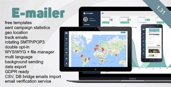 E-mailer v1.31 - newsletter & mailing system