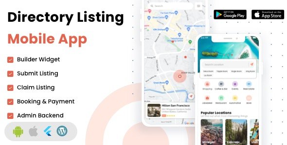 Listar FluxPro - Flutter mobile directory listing & booking - Wordpress Backend - v1.3.3
