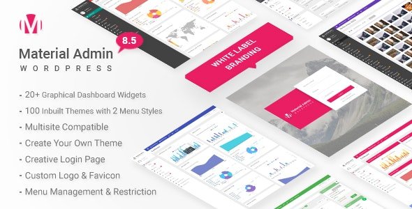 Material v8.6 - White Label WordPress Admin Theme