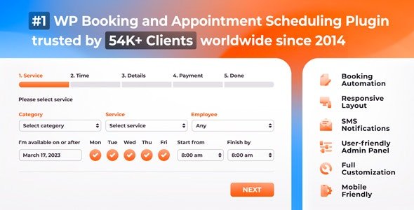 Bookly PRO v6.8 – Appointment Booking and Scheduling Software System