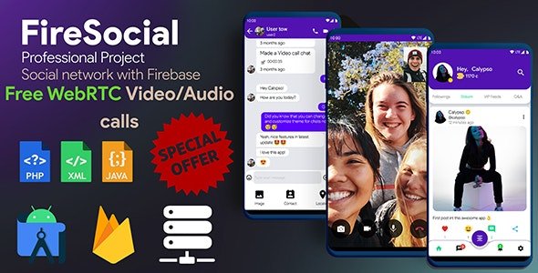 FireSocial v1.8 - Firebase Social Network