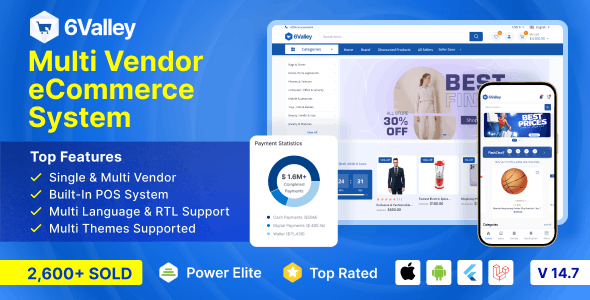 6valley v14.1 - Complete eCommerce Mobile App, Web, Seller and Admin Panel - nulled
