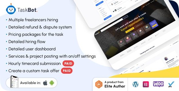 Taskbot v6.0 - A Freelancer Marketplace WordPress Plugin