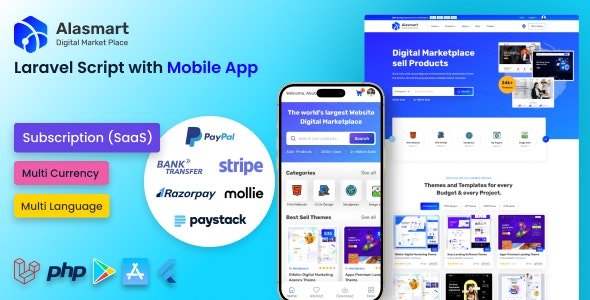 Alasmart v1.0.0 - Digital Product Download Marketplace Laravel Script