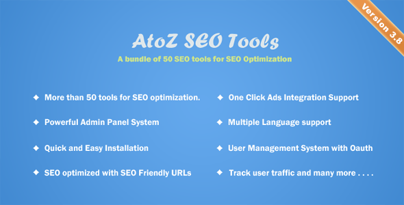 AtoZ SEO Tools v3.7 - Search Engine Optimization Tools - nulled