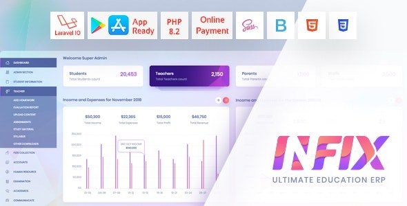 InfixEdu v8.2.2 - School Management System Software - nulled