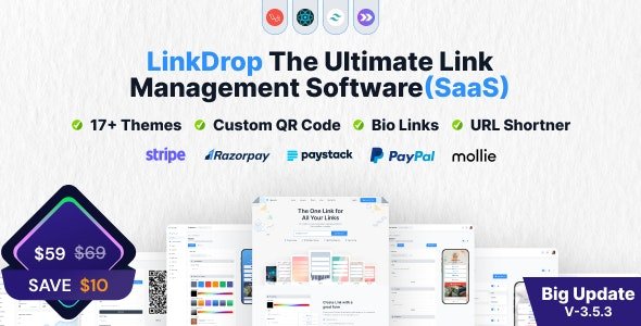 Linkdrop v3.5.1 - SaaS Link Management Tool