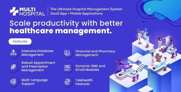 Multi Hospital v5.6 - Hospital Management System (SaaS) + Mobile Apps