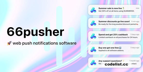 66pusher - Web push notifications - v14.0.0
