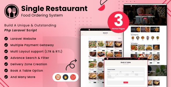 Single Restaurant v9.3 - Laravel Website & Admin Panel - nulled