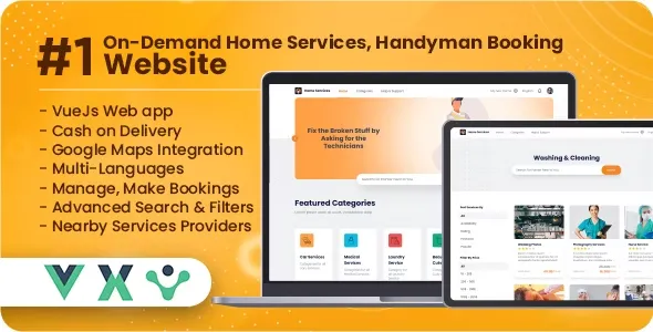 Customer Website For On-Demand Home Services, Business Listing, Handyman Booking v1.2.1