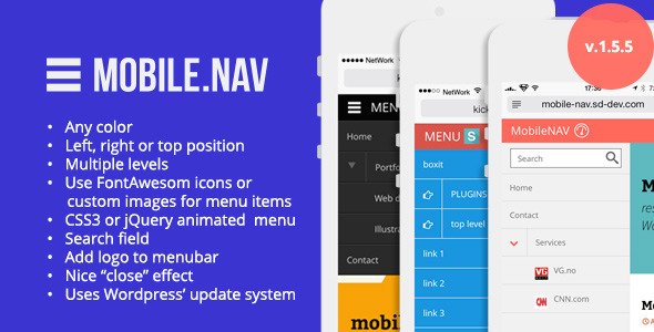 MOBILE.NAV - Responsive menu wordpress plugin v1.5.3